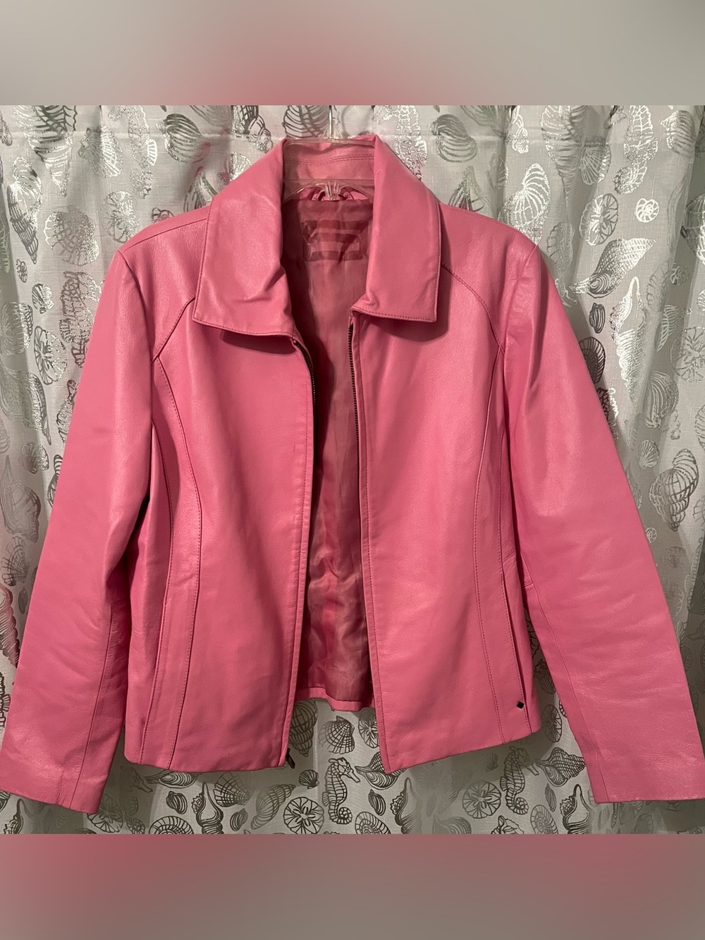 Vintage Women’s Barbie Zip G‑III Apparel leather Jacket Size Large